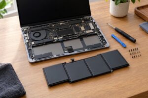 how to replace a laptop battery safely