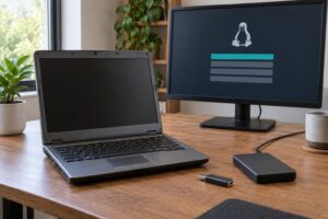 how to turn an old laptop into a linux server
