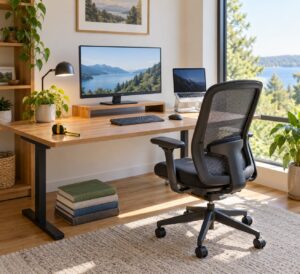 how to set up an ergonomic desk at home