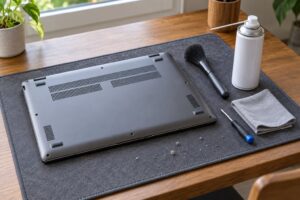 how to clean dust out of a laptop fan