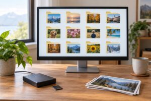 how to organize thousands of photos on a computer