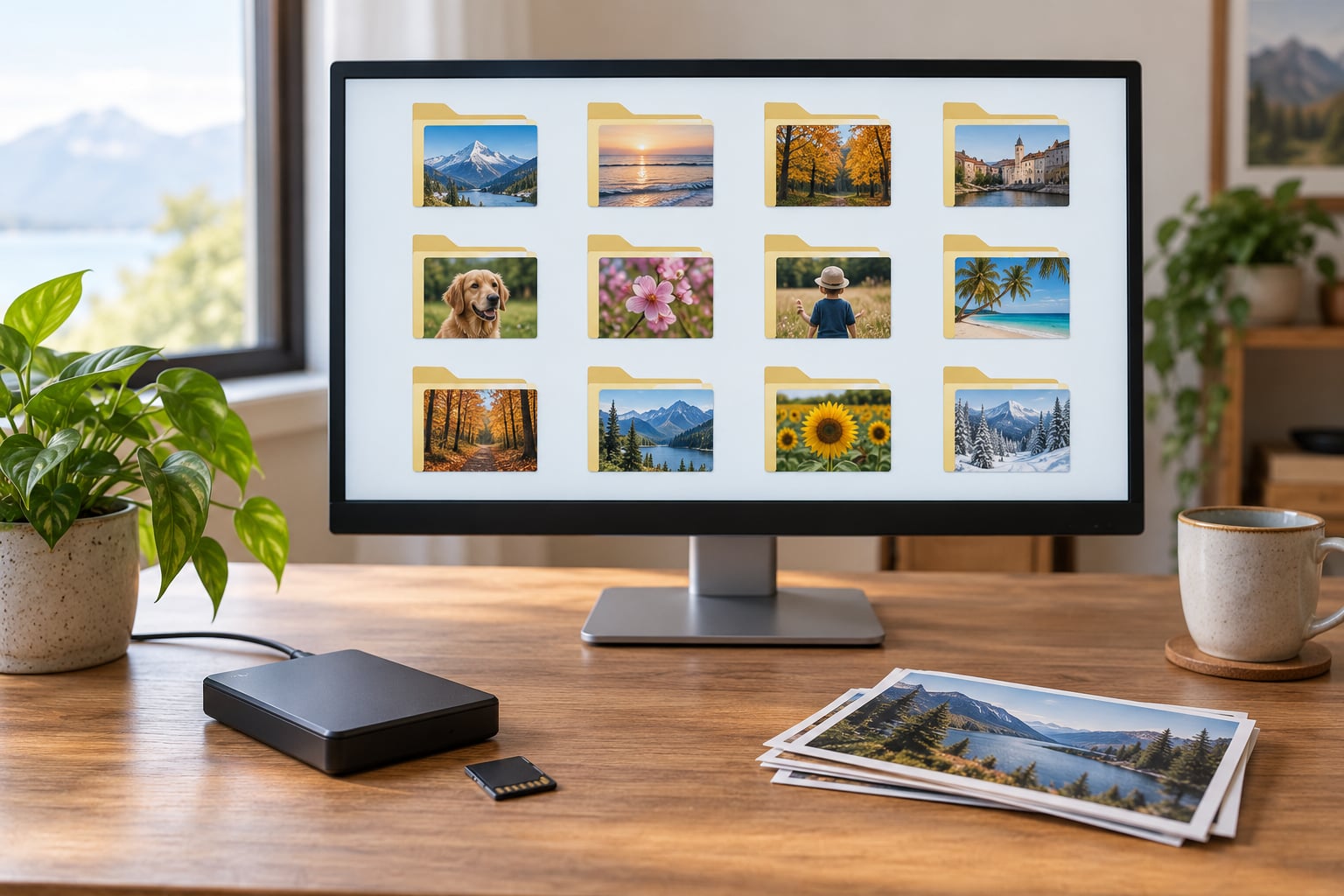 how to organize thousands of photos on a computer