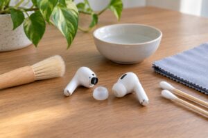 how to clean earbuds safely