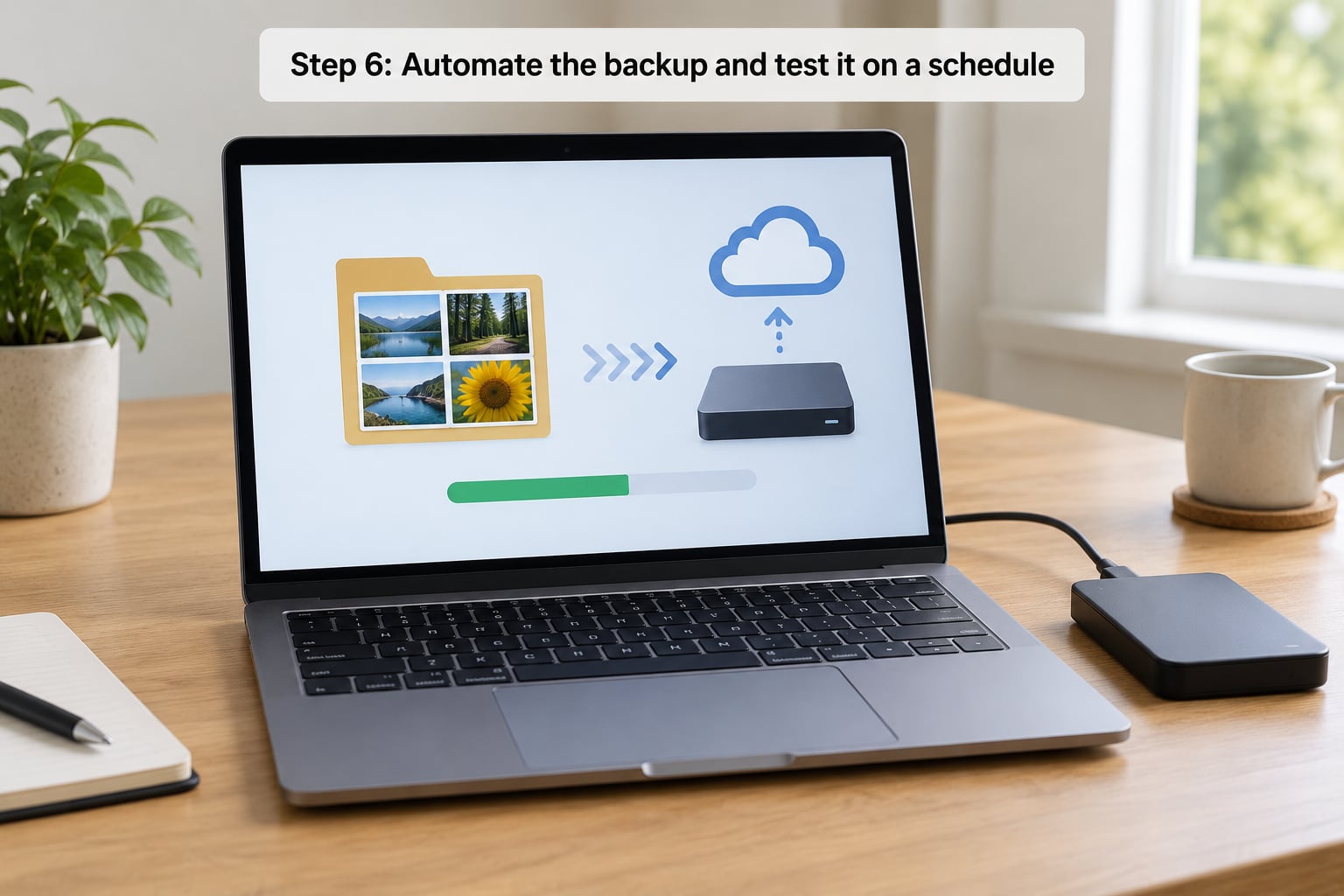 Step 6: Automate the backup and test it on a schedule