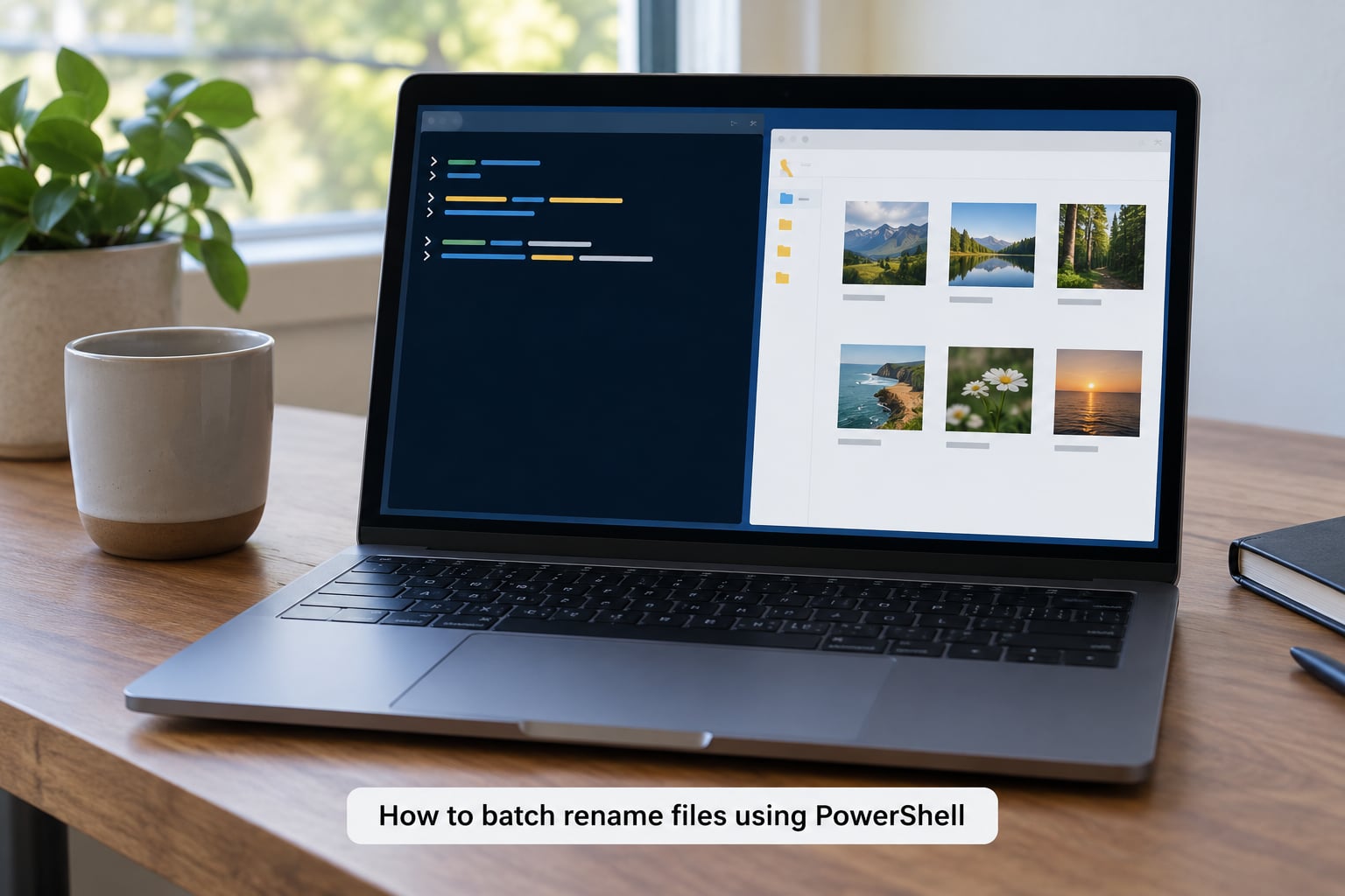 How to batch rename files using PowerShell