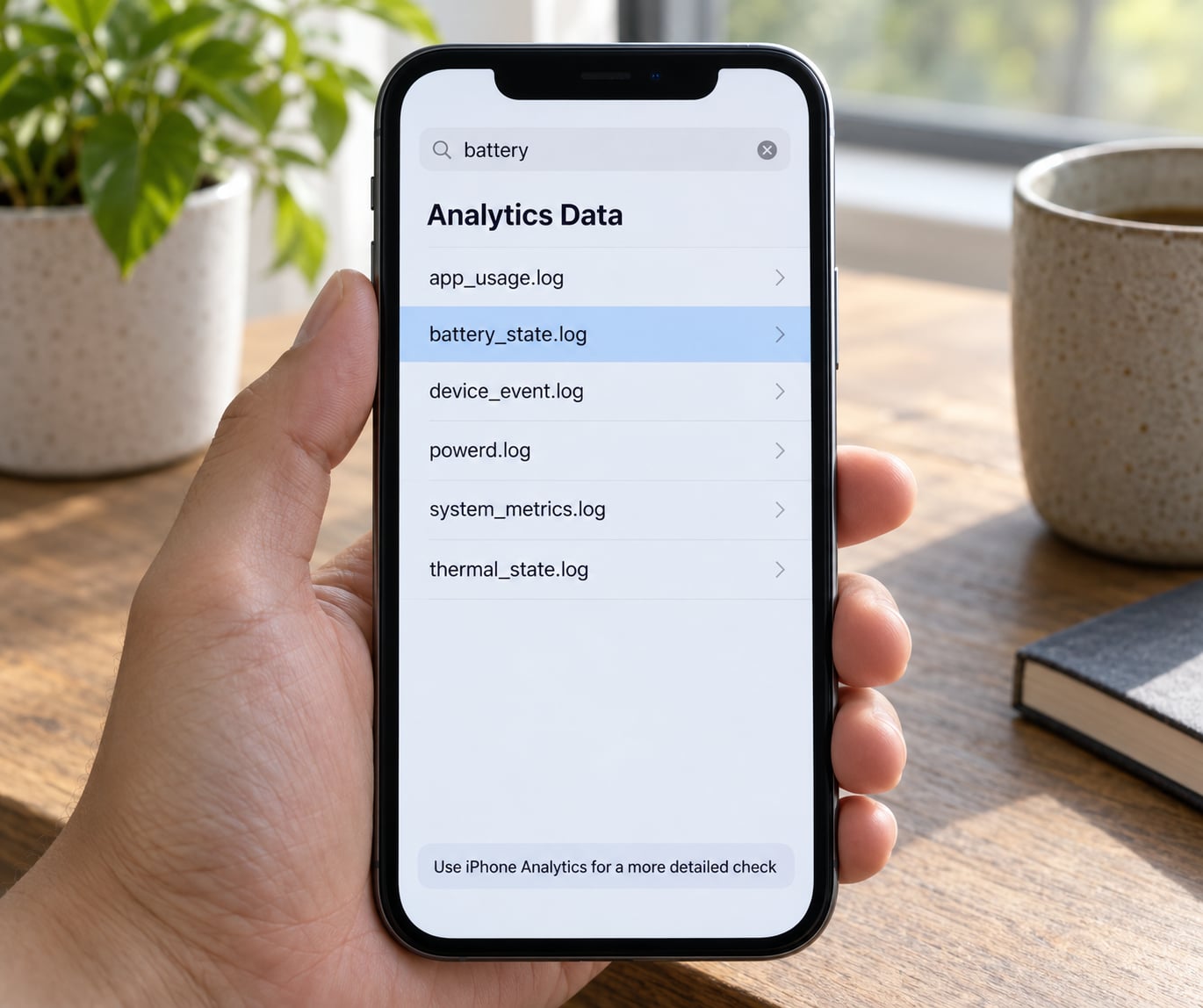 Use iPhone Analytics for a more detailed check