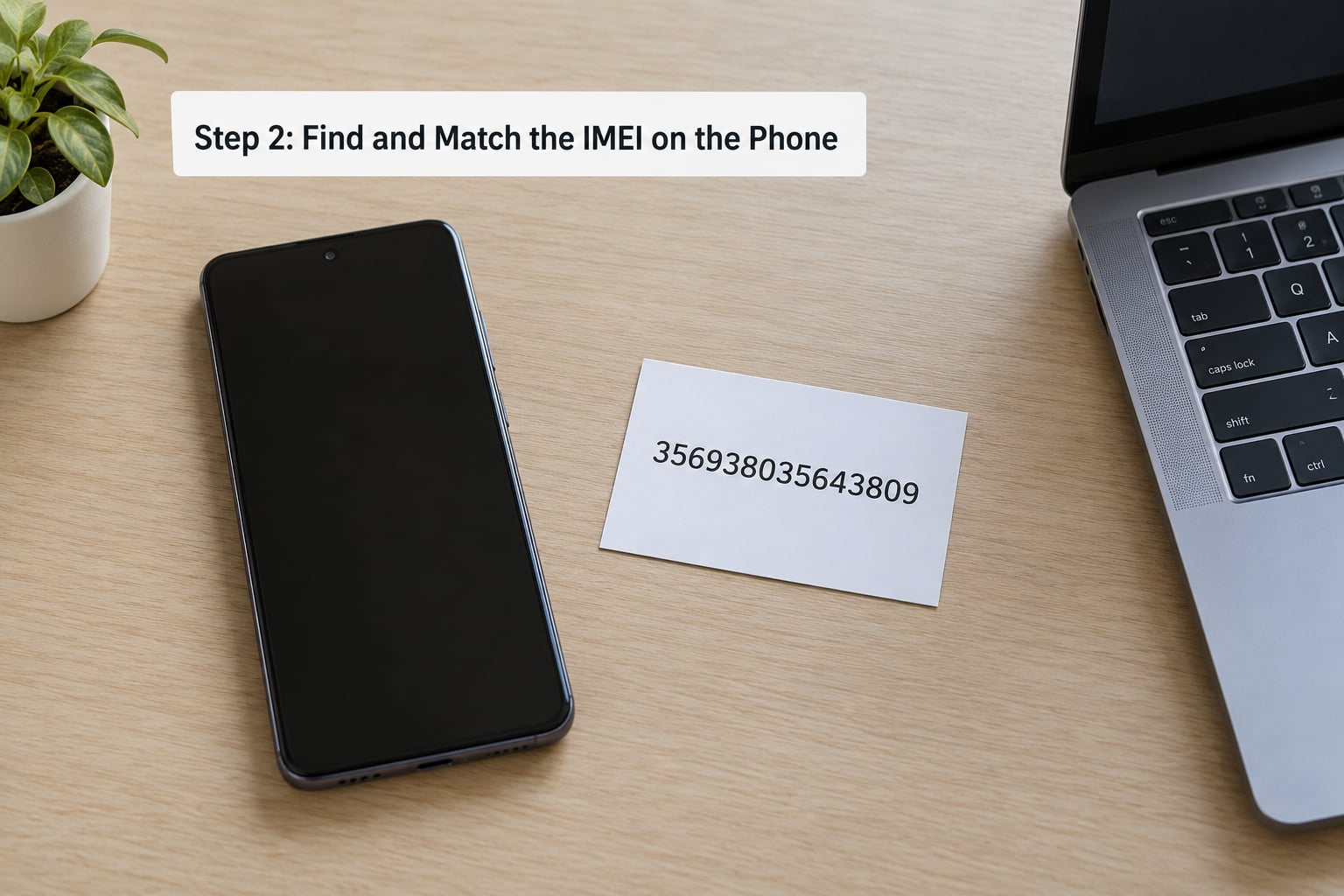 Step 2: Find and Match the IMEI on the Phone