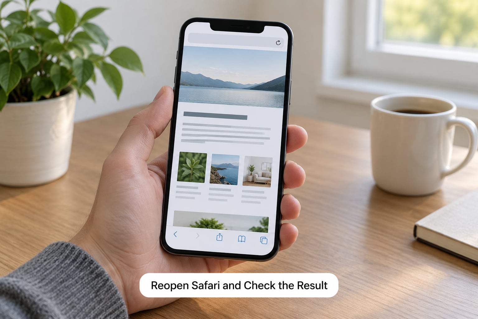 Reopen Safari and Check the Result