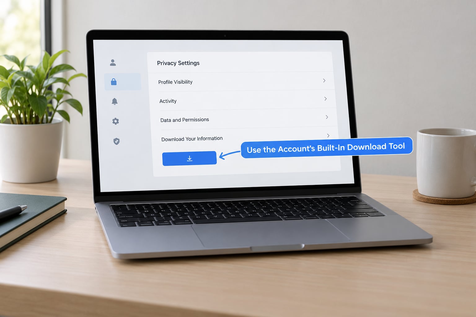 Use the Account's Built-In Download Tool