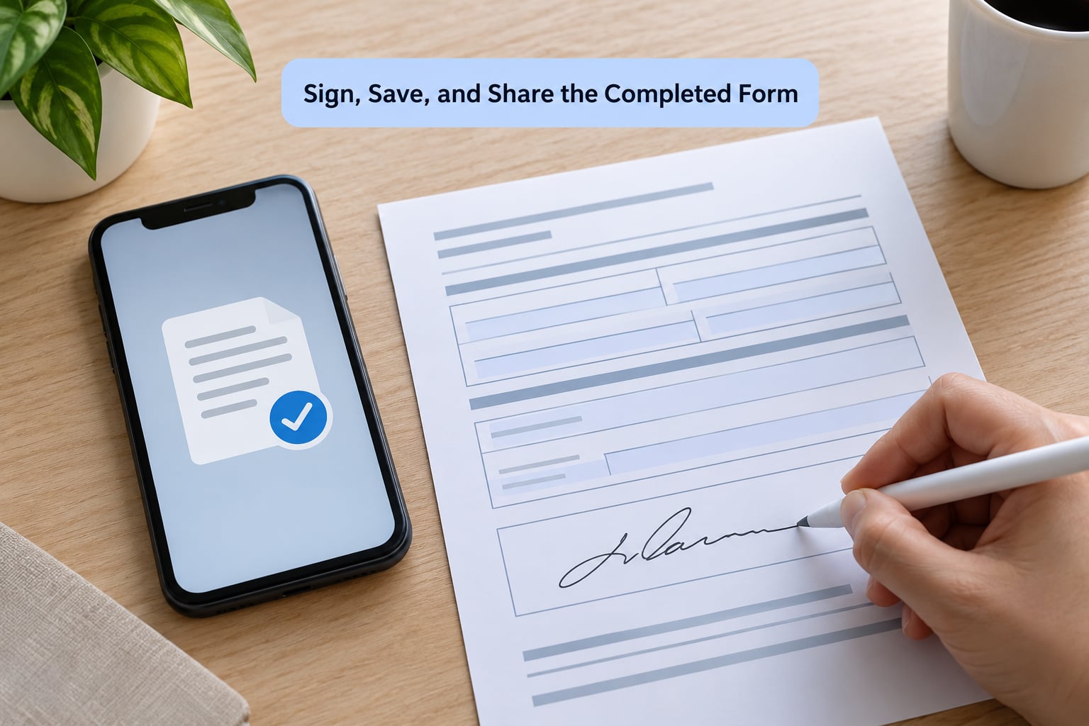 Sign, Save, and Share the Completed Form
