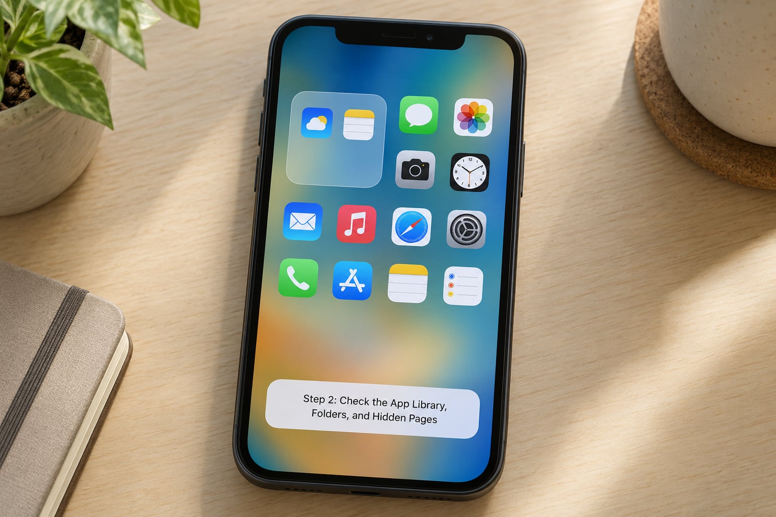 Step 2: Check the App Library, Folders, and Hidden Pages