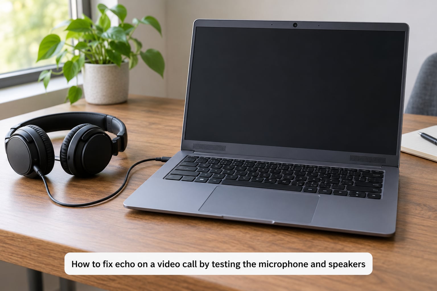 How to fix echo on a video call by testing the microphone and speakers