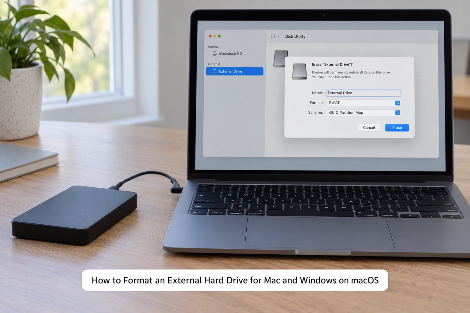 How to Format an External Hard Drive for Mac and Windows on macOS