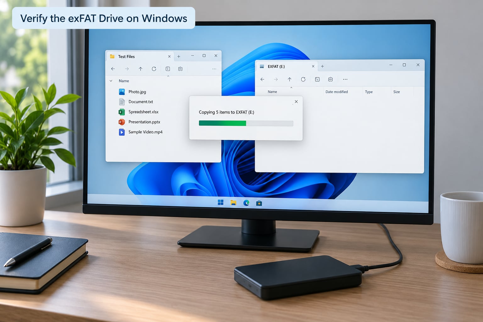 Verify the exFAT Drive on Windows