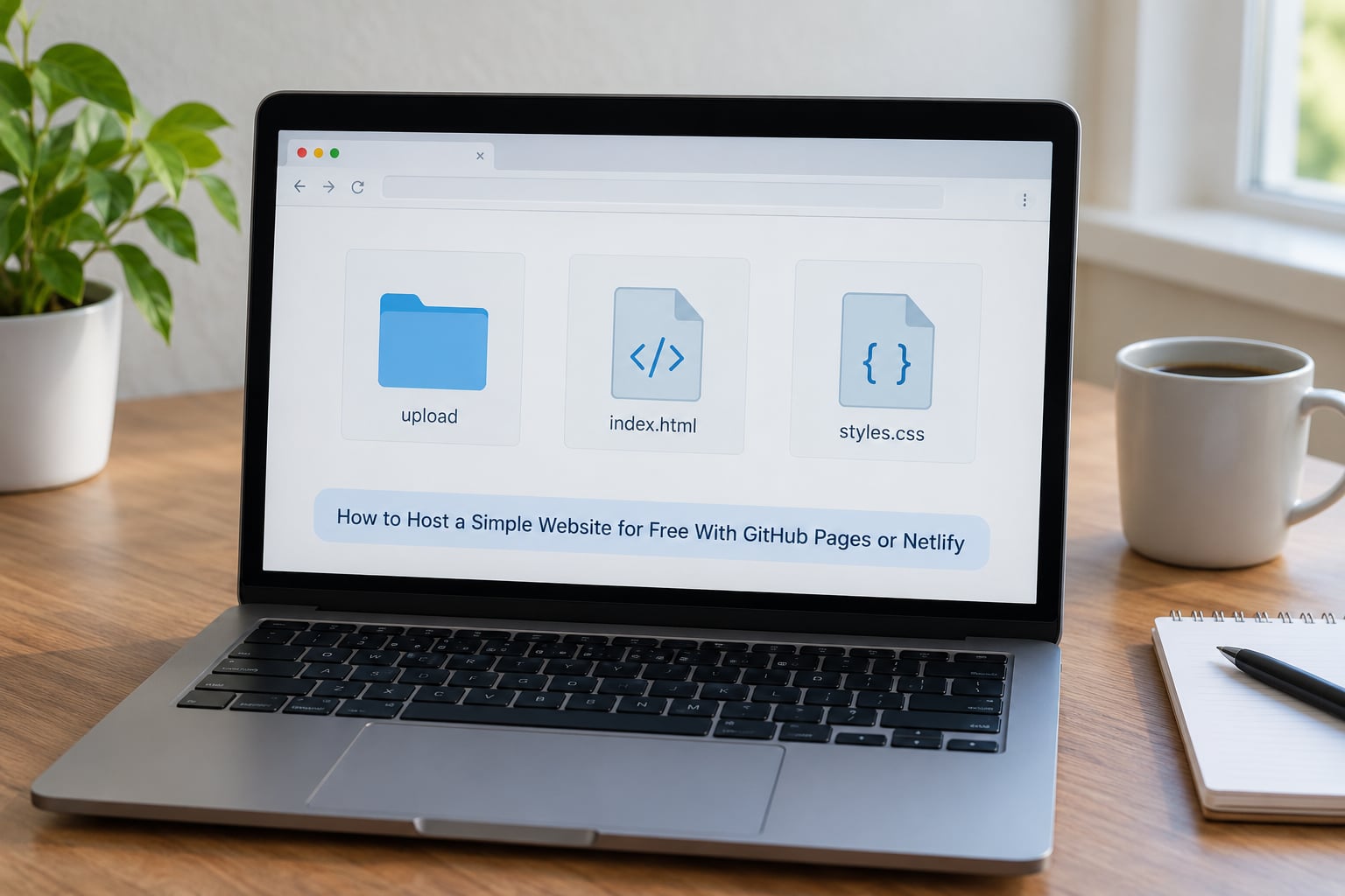 How to Host a Simple Website for Free With GitHub Pages or Netlify
