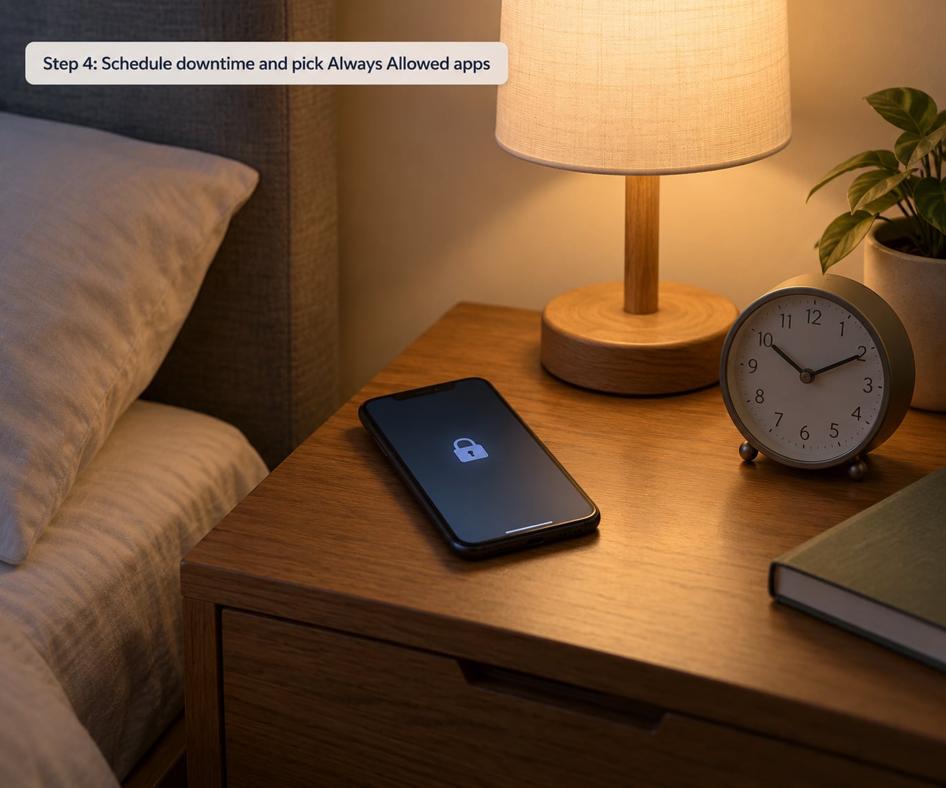 Step 4: Schedule downtime and pick Always Allowed apps