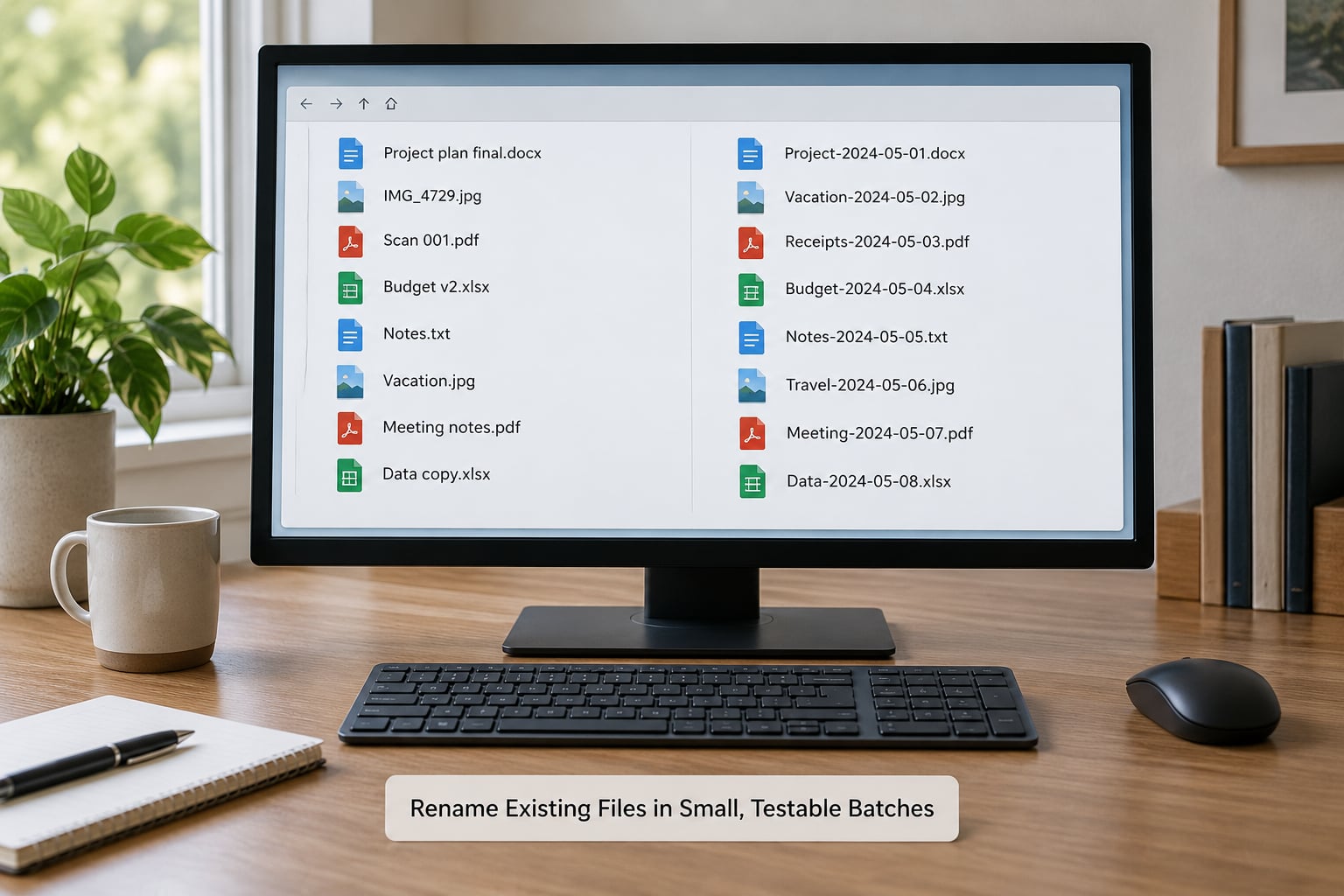 Rename Existing Files in Small, Testable Batches
