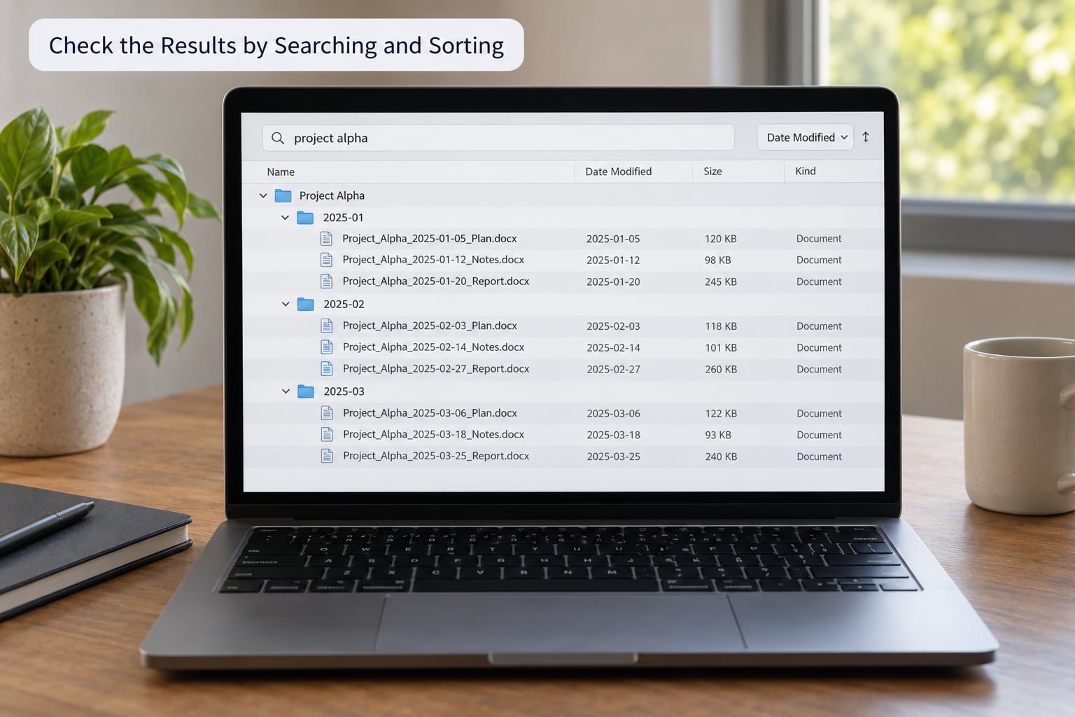 Check the Results by Searching and Sorting