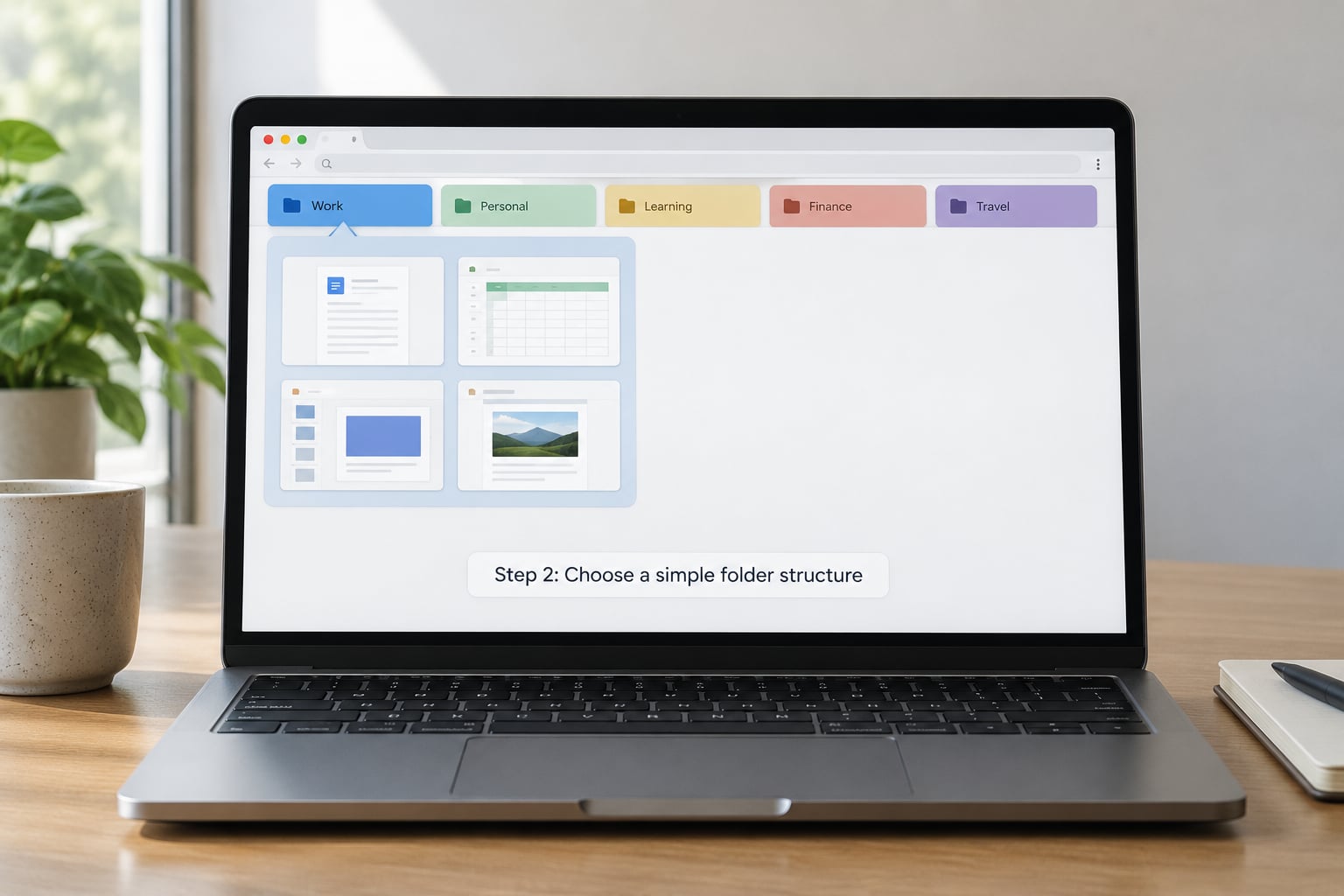 Step 2: Choose a simple folder structure