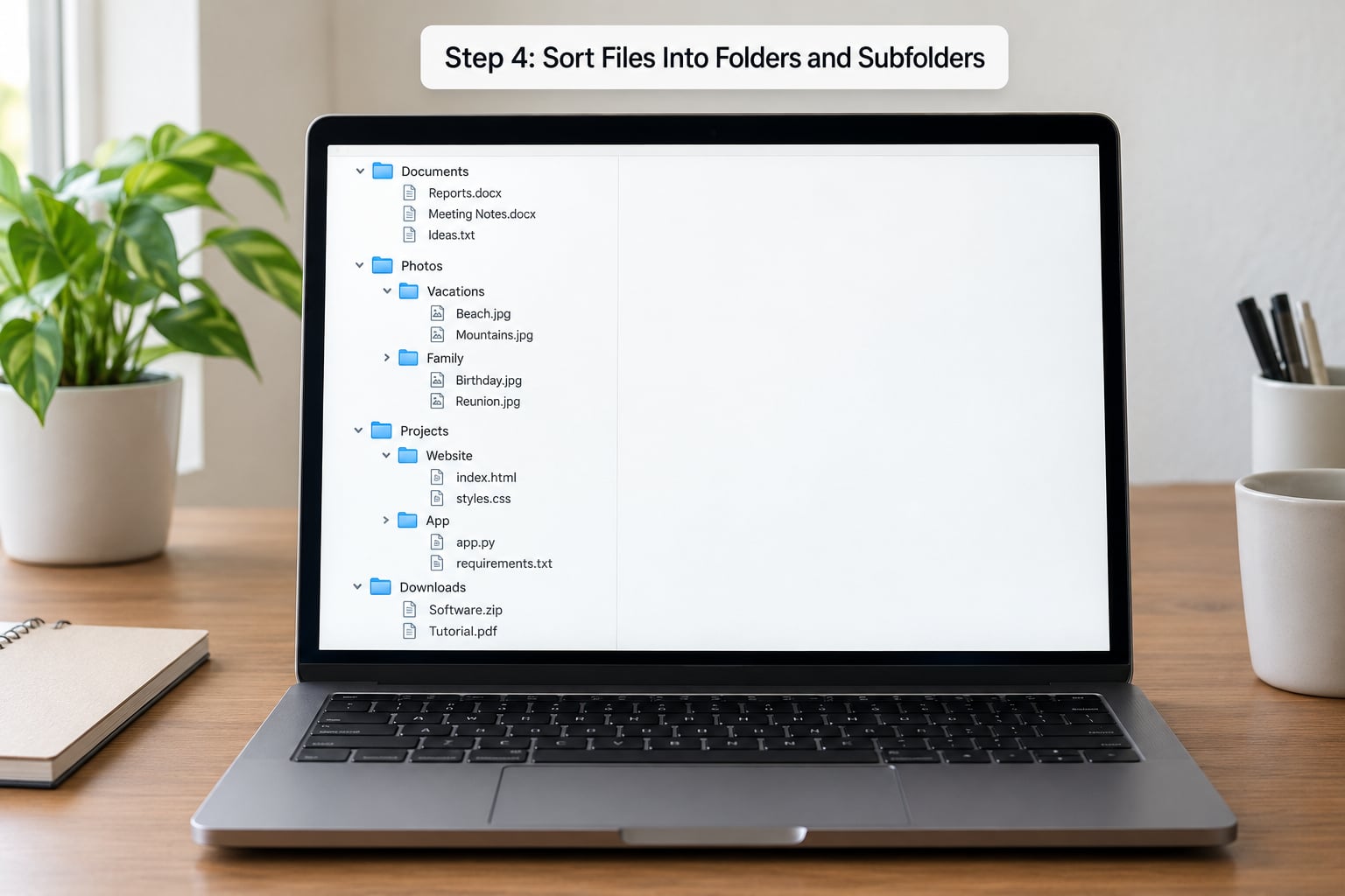 Step 4: Sort Files Into Folders and Subfolders