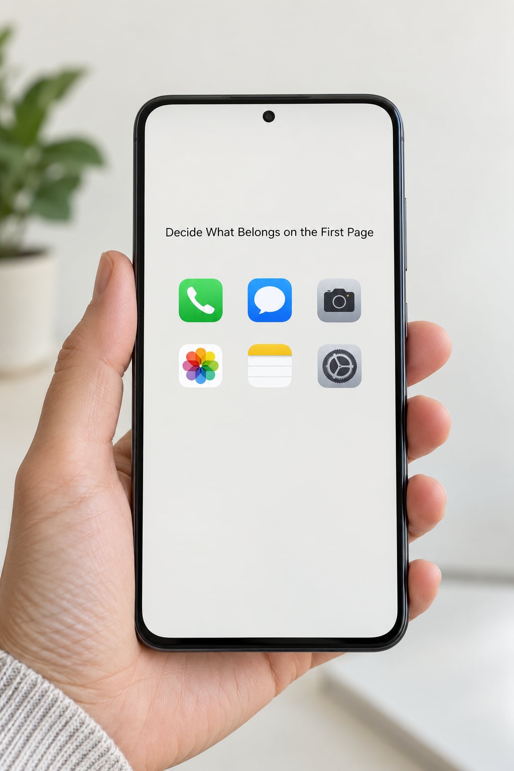Decide What Belongs on the First Page