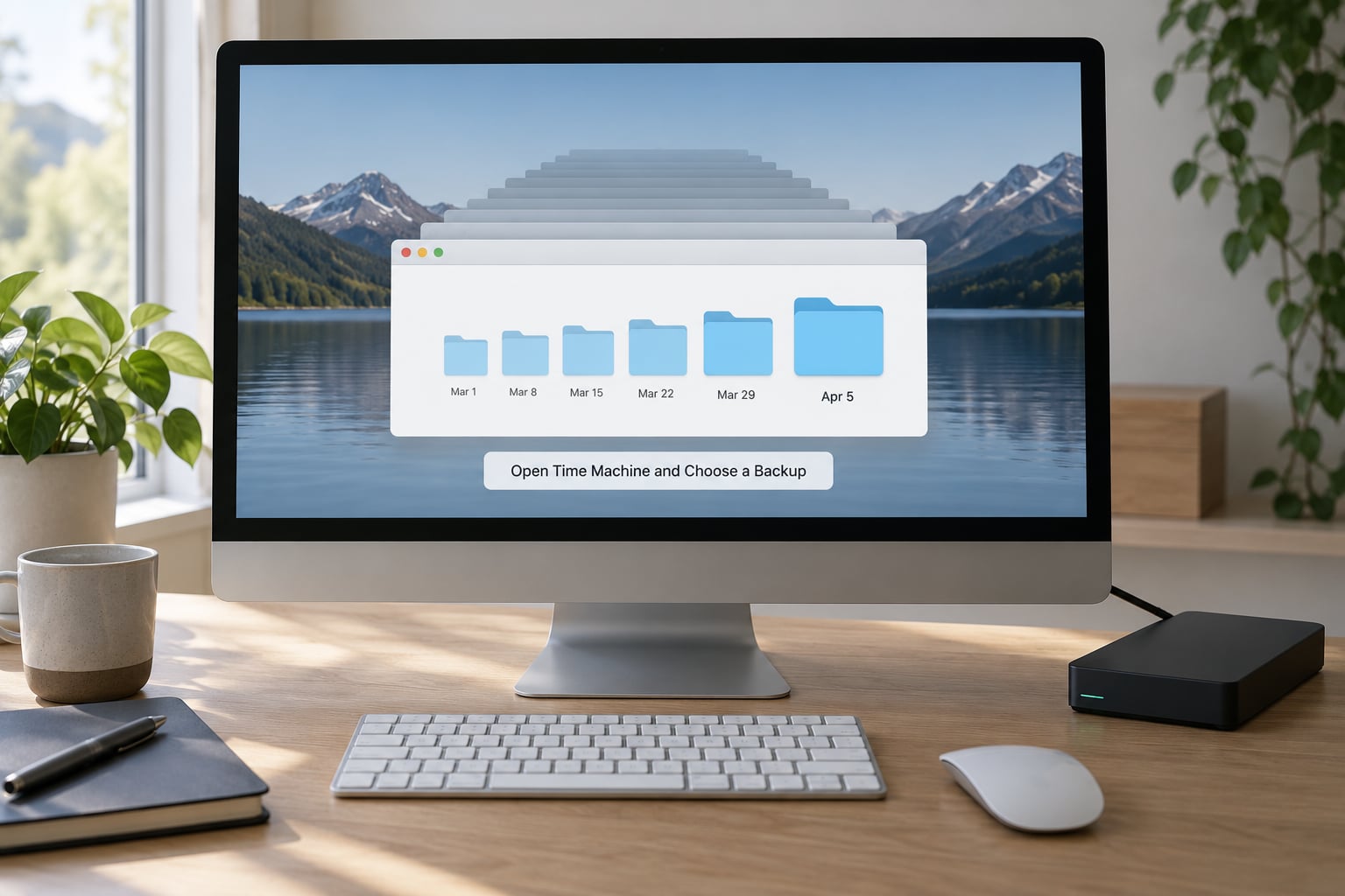 Open Time Machine and Choose a Backup
