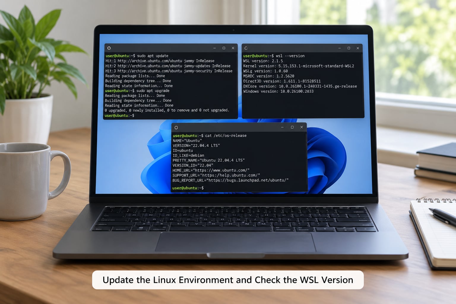 Update the Linux Environment and Check the WSL Version