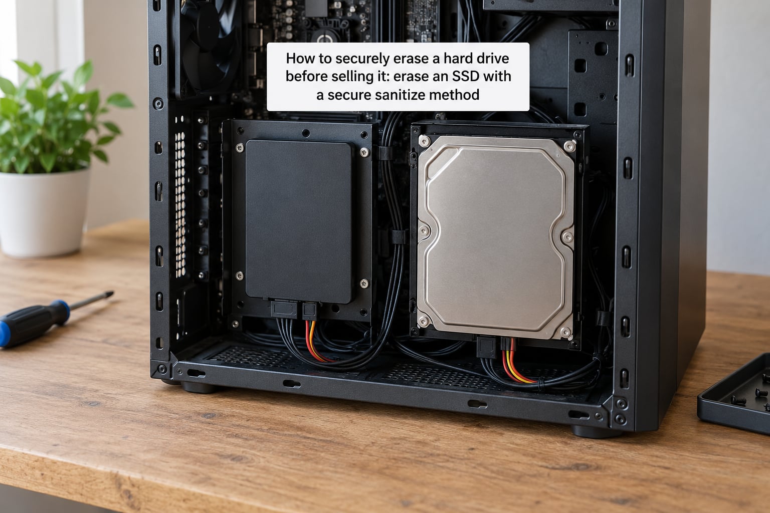 How to securely erase a hard drive before selling it: erase an SSD with a secure sanitize method