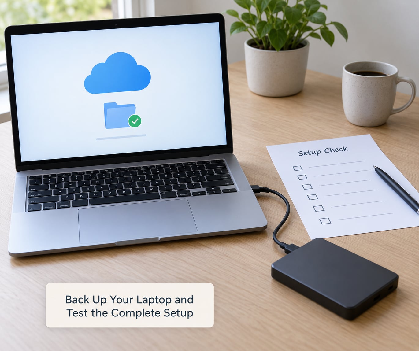Back Up Your Laptop and Test the Complete Setup