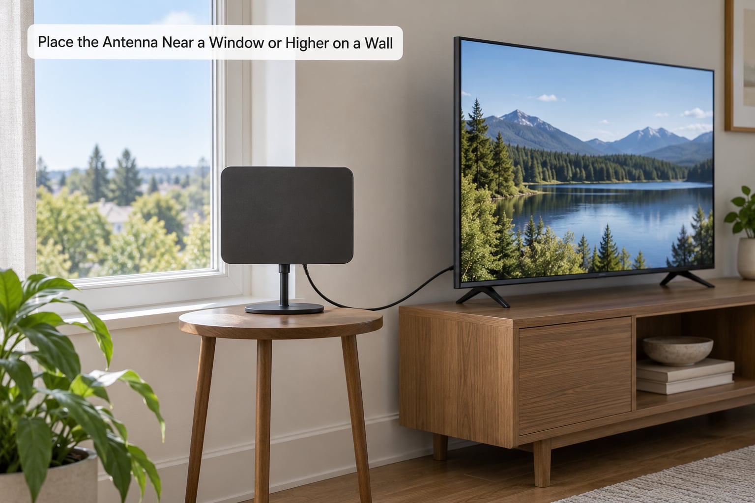 Place the Antenna Near a Window or Higher on a Wall