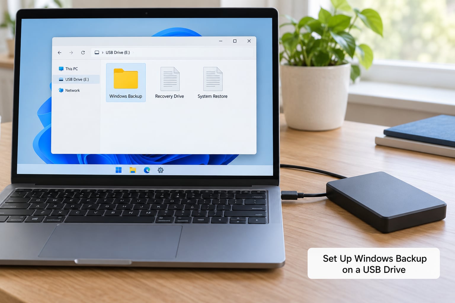 Set Up Windows Backup on a USB Drive