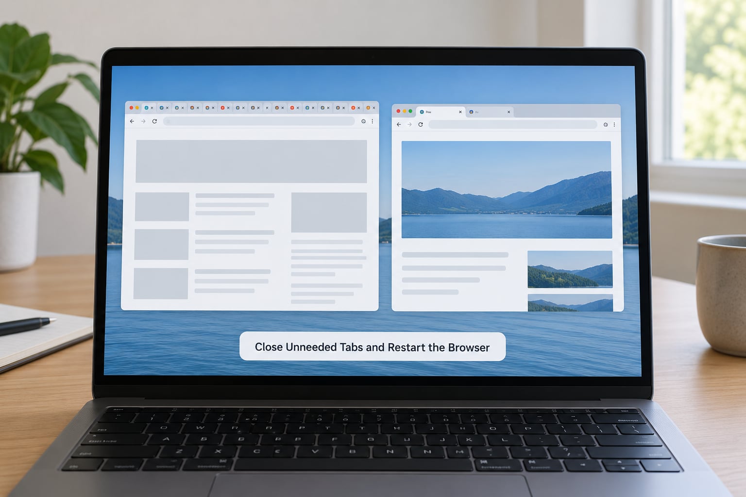 Close Unneeded Tabs and Restart the Browser