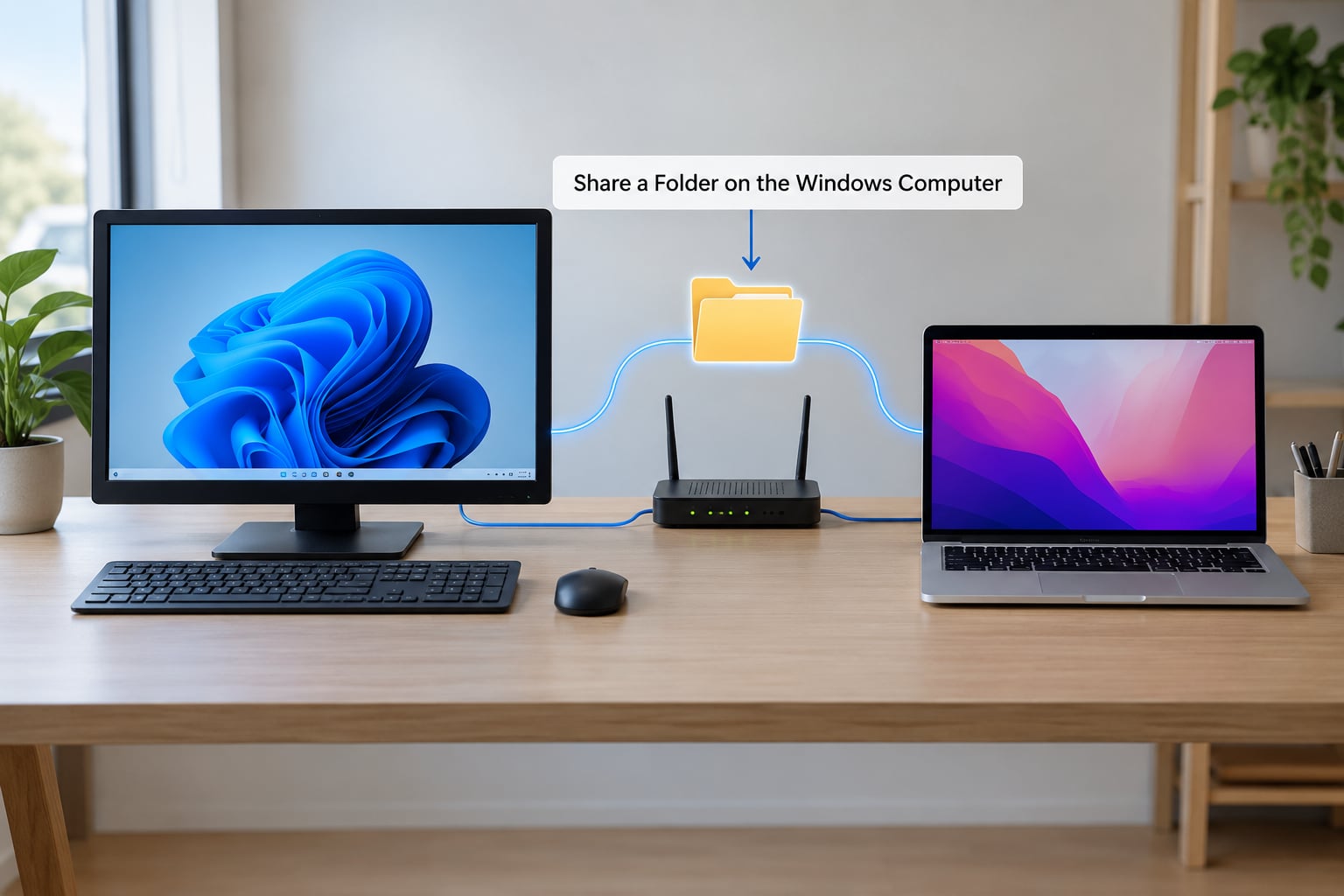 Share a Folder on the Windows Computer