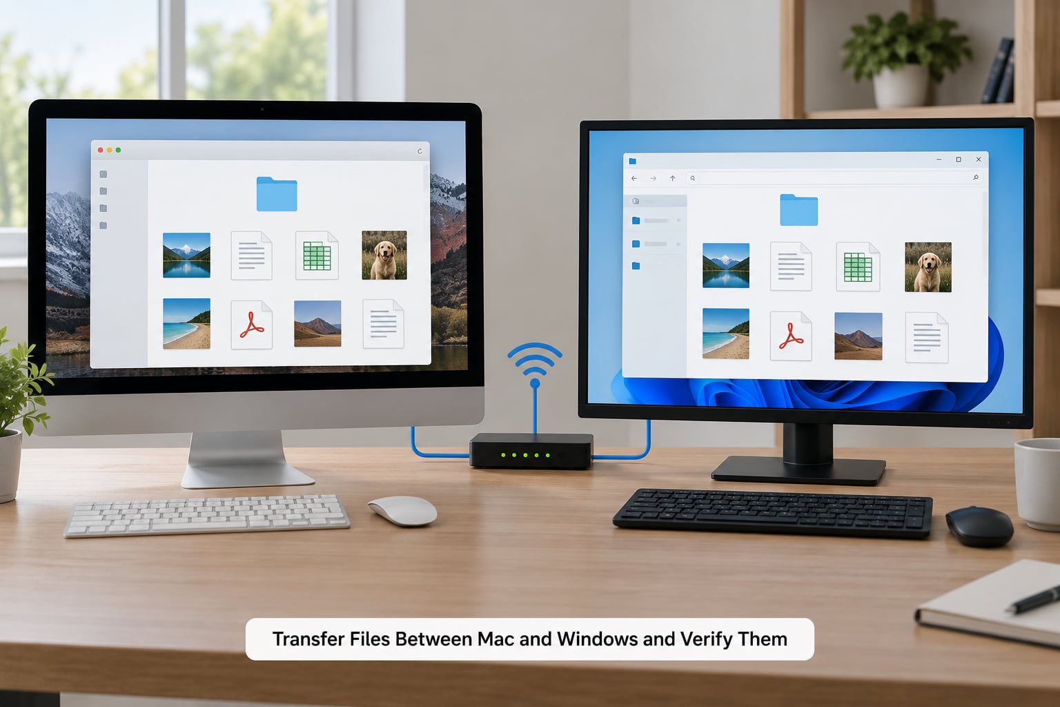 Transfer Files Between Mac and Windows and Verify Them