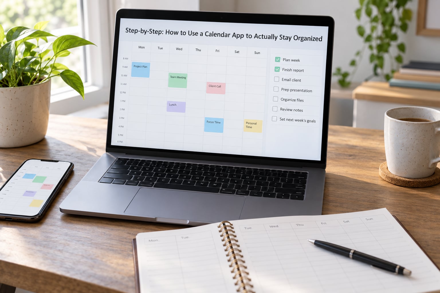 Step-by-Step: How to Use a Calendar App to Actually Stay Organized