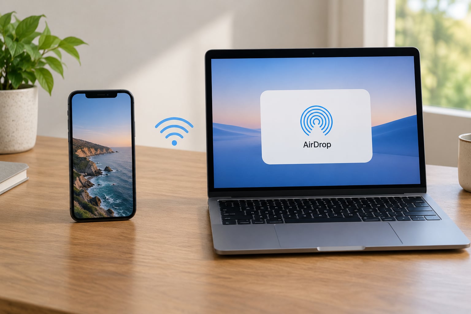 Prepare Both Devices for AirDrop