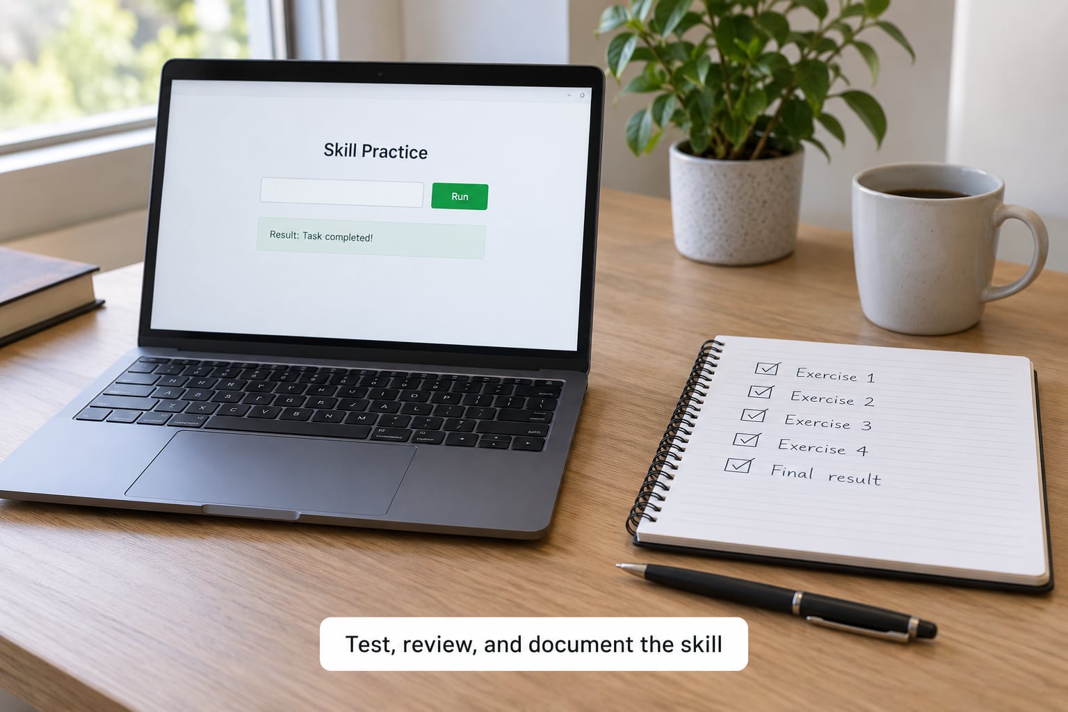 Test, review, and document the skill