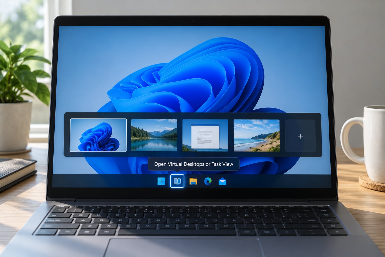Open Virtual Desktops or Task View
