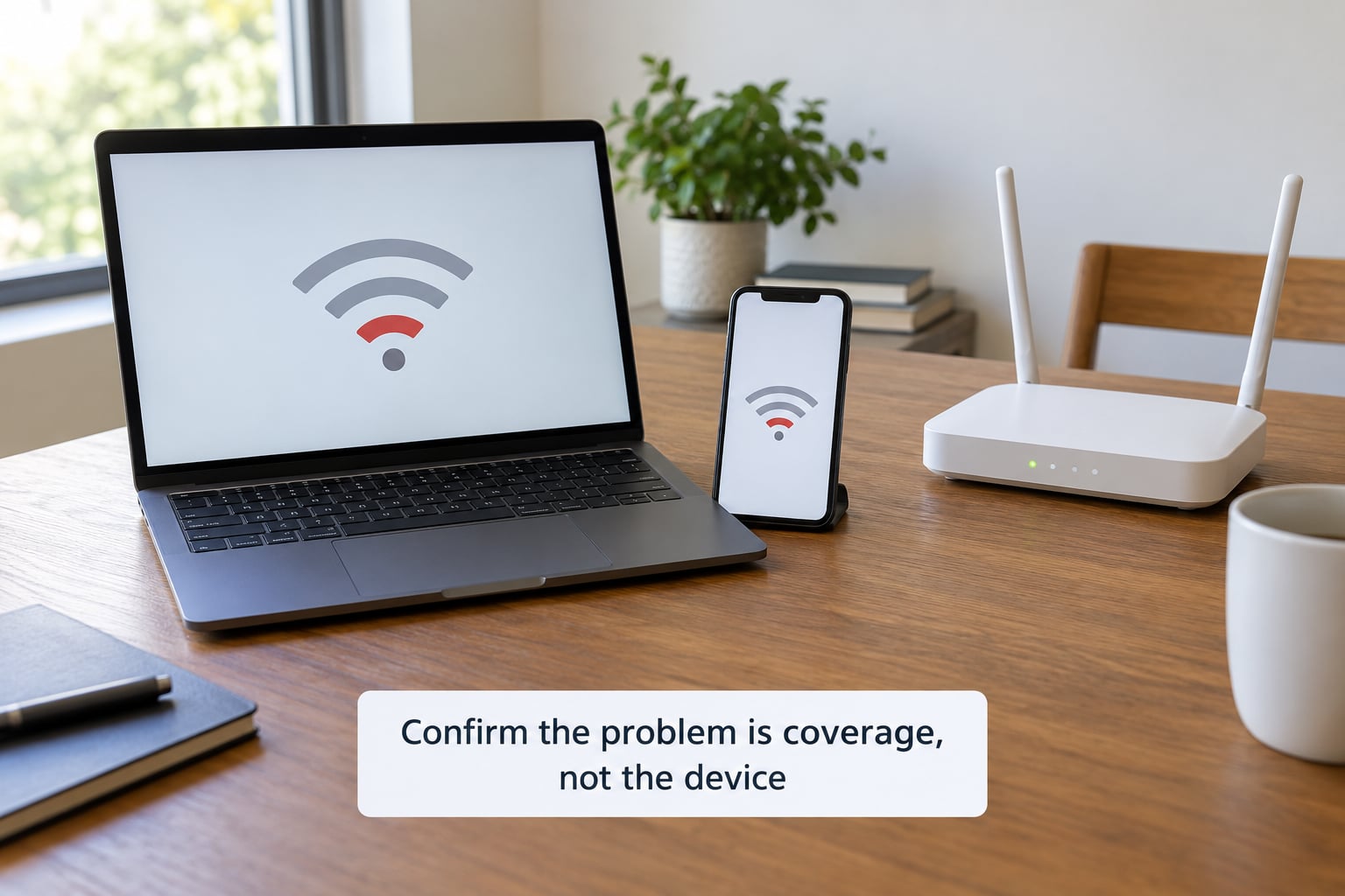 Confirm the problem is coverage, not the device